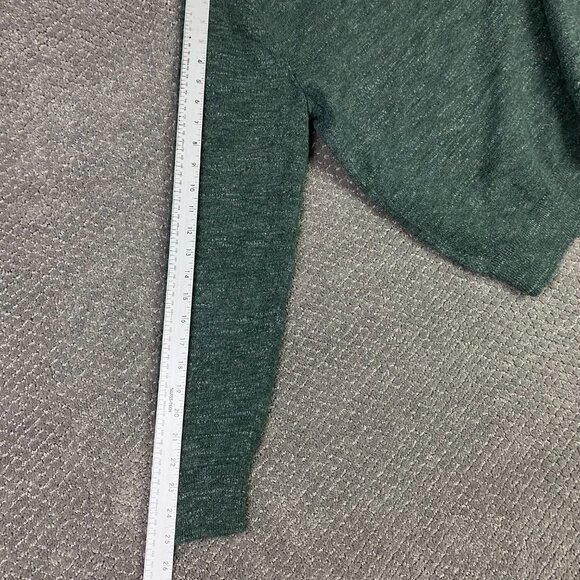 Outerknown Sweater Sweatshirt Large Fits like Small Green Heather Crew Roll Neck - Picture 11 of 12